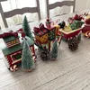 Kerstdecoraties Leuke mini -boom 10/15/20/25 cm kunstmatige dennendecoratiejaar DIY Xmas huis ornamenten