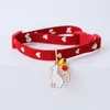 Colliers de chien 1pcs réglable collier de chat de fruits couleur bonbon pendentif avocat mignon mode boucle de sécurité collier nylon pour animaux de compagnie avec cloches