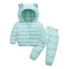 Clothing Sets Children Baby Kids Warm Hooded Down Jackets Pants Bright Surface Winter Girls Boys Snowsuit Coats 221110