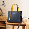 Evening Bags FOXER Luxury Lady Cowhide Leather Handbag Fashion Tote Fall Winter Top Quality Shoulder Crossbody Bag For Women Handle Purse