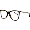 Nouvelle mode carré papillon lunettes cadre femmes 3441 planche légère en métal fullrim 54-18-145 jambe en cuir de perle artificielle pour lunettes de prescription étui complet