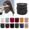 Bandanas Shawl Wrap Knitted Windproof Thick Collar Scarf Winter Neck Gaiter Warmer Circle Loop Scarves Fleece Lined