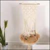 Cat Beds Furniture Cat Swing Hammock Boho Style Cage Bed Handmade Hanging Sleep Chair Seats Tassel Cats Toy Play Cotton Rope Pets Ho Dhopk