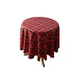 Table Cloth Ins Wind Nordic Christmas Red Grid Retro Tablecloth Cotton And Linen Round Dining Drop MOOJOU