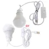 LED Energy Energy Oszczędność żarówki USB Camping Home Night Lamp Hook przełącznika
