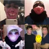 Masques de fête pour adultes, masque de Clown en Latex, accessoires de Cosplay de joie, bande élastique humoristique, demi-visage pour femmes et hommes, Halloween drôle