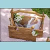 Other Festive Party Supplies Festive Birthday Folding Picnic Basket Table Outdoor 2 In 1 Convertible Storage Wooden Drop Delivery 20 Dhzmc