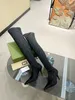 GXG Stiletto Boot Designer Canvas Boots High Boots مضخات جورب متبكّمة على ارتفاع طويل القامة في الركبة.