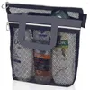 Cosmetic Bags Travel Toiletry Bag Portable Shower Tote Handbag Clear Mesh Sandbeach Women's Shoulder