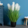 Faux Floral Greenery 90cm Reed Grass Simulation Flower Dog's Tail Grass Living Room Decoration Dried Flowers Fake Reed Bouquet 221010