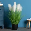 Faux bloemen groen 90 cm reed gras simulatie bloemenhond van staartgras woonkamer decoratie gedroogde bloemen nep riet boeket 221010