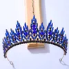 Black Crystal Leaves Barty Tiaras Crown Headdress Rhinestone Pageant Diadem Bride Bride Beadband Hair Jewelry