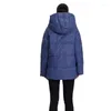 Trench da donna Piumino corto da donna Cappotto trapuntato Cappuccio in cotone Parka Fluff Abiti di alta qualità Capispalla impermeabile leggero primaverile