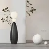Zemin lambaları İtalyan tasarımcı lambası modern minimalist yatak odası oturma odası dekoratif üst düzey inst sanat ayakla çalıştırılmış