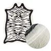 Carpets Zebra Print Plush Rugs Living Room Decoration For Bed Fluffy Carpet Sofa Coffee Tables Area Rug Non-slip Floor Mat