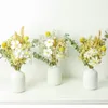 Faux Floral Greenery Eternal Natural AirDried Flower Bouquet For Living Room Golden Ball Eucalyptus Roses Tabletop Decoration Household Arrangement 221010