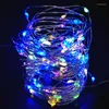 Str￤ngar 10st. Koppartr￥d Led String Lights Fairy Garland Christmas Outdoor Home Room Lamp Wedding Holiday Decor Batteri Powered