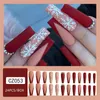 Wearable Fake Nails Full Cover Nail Tips Press On Nails Löstagbar DIY Manicure med design 24st/låda