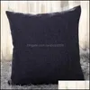 Cushion/Decorative Pillow 40Cmx40Cm Cotton-Linen Pillow Ers Solid Burlap Case Classical Linen Square Cushion Er Sofa Decorative Pillo Dh31Q