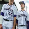 Personalizzato Washington Huskies NCAA Baseball bianco viola nero cucito qualsiasi numero nome Jonathan Schiffer Christian Jones Jersey