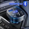 Andra Auto Electronics FM-sändarbilar Hands-Bluetooth-kompetabla 5,0 kit mp3 Modator Player Hands O Mottagare 2 USB Fast Charger Dhufj