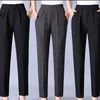 Pantalon femme automne hiver moyen âge femmes chaud velours taille élastique décontracté droit femme pantalon grande taille vêtements