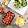 Dinnerware Sets Round Stainless Steel Storage Box Office Worker Lunch Bento Household Refrigerator Fresh-Keeping Containers With Cover