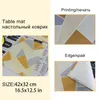 Tapetes de mesa de pintura moderna círculo de círculos placemats para decoração de jantar em casa Placemat UnteterSetzer Coasters Cup Titular