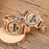 腕時計メンズ時計木製デートディスプレイカジュアルな男性豪華な木材クロノグラフスポーツミリタリークォーツ時計愛好家への贈り物