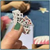 Other Festive Party Supplies Fun Mini Poker Finger Travel Playing Card Super Small Cute Pocket Thumb Room Dormitory Drop Delivery 20 Dhvup