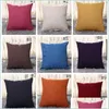 Cushion/Decorative Pillow 40Cmx40Cm Cotton-Linen Pillow Ers Solid Burlap Case Classical Linen Square Cushion Er Sofa Decorative Pillo Dh31Q