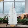 クリスマスの装飾15-30cm小さな木の白い松の木ホームパーティーテーブルの装飾のためのミニ人工装飾年ギフト