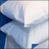 Cushion/Decorative Pillow 40X40 Sublimation Pillowcase Blank Matte Pillow Ers Polyester Cushion Heat Transfer Printing Wholesale Drop Dhueg