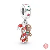 925 STERLING SLATER Dangle Charm Women Women Mindes de alta qualidade Presente de jóias por atacado Papai Noel Biço de Natal Pingente de Natal Pinglet Dangle Bad Fit Pandora Bracelet Diy