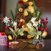 Décorations de Noël 25cm ornement ornemental branche d'arbre de pin bureau mignon fenêtre de vacances décoration joyeuse