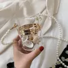 Bolsas de luxo para mulher PVC Fashion Mini Bolsa Bolsa Bolsa Bolsa Pérola Bolsas Redondos Bolsas de Jelly Messenger Pacote Transparente Pacote Versátil Crossbody Cartetas