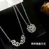 Choker Design Heart Four-leaf Clover Magnetic Pendant Necklace For Women Girls Fashion Zircon Titanium Steel Christmas Gift Jewelry