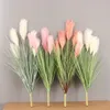 Faux Floral Greenery 90cm Reed Grass Simulation Flower Dog's Tail Grass Living Room Decoration Dried Flowers Fake Reed Bouquet 221010