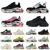 Professional Triple S Running Shoes Men Women Shoe Trainers Triple White Black Gray Red Pink Green Triple-S Paris Luxurys Designers 17FW Platform Sneakers Sports