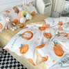 Постилочные наборы мультфильм Bear Girl Heart Bedding Set Fourple Steece Speared Cotton Student Queen King Size 18 15 стеганого покрытия 221010