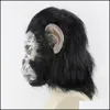 Party Masks Planet Of The Apes Halloween Cosplay Gorilla Masquerade Mask Monkey King Costumes Caps Realistic Y200103 Drop Delivery 20 Dhy1L