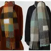 Shawls Scarf Fashion Long Student Bib Warm Shawl Rainbow Thick Lattice Tassel