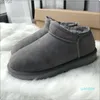 Botas quentes clássicas Mini meia neve bota de neve EUA Inverno de pele cheia de peixe fofo botas peludas botas