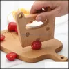 Fruit Vegetable Tools Wooden Kids Cutter Cute Shape Kitchen Tool For Cutting Veggies Cooking Children Safe Toy Diy Drop Delivery 202 Dhwk3