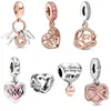Gift for Mom Luxury charm family Pendant fit Pandora Women Bracelet Love Jewelry with box