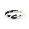 Charm armband mode m￤n kvinnor f￤rg blandning knut rep rostfritt st￥l magnet sp￤nne navy stil v￤nskap smycken pulseras s522