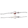 DIY Sublimatie Blanco Mens Love Bracelet For Woman Silver Angle Wing Transfer Printing Legering Ronde armbandontwerper Souvenir Familie Kerstcadeau