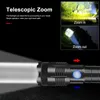 Torchas de linternas 50W XHP160 Fuerte Luz USB Carga 5 Modos T￡cticos Zoomables Recargables Camping Lanterna Lanterna
