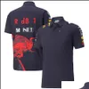 オートバイアパレルF1レーシングシャツフォーマワンチームTシャツ公式チームドライバーTシャツ新しい夏のモータースポーツレッドショートスリーブブレートDHTSV