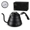 Kahve Potları Soulhand Coffee Sutle 12L 1L Paslanmaz Çelik Kahve Potu Üzerine Dökülme Keçi Damağı Damla Su ısıtıcısı Ev Ofis Kafe 221010 için Termometre